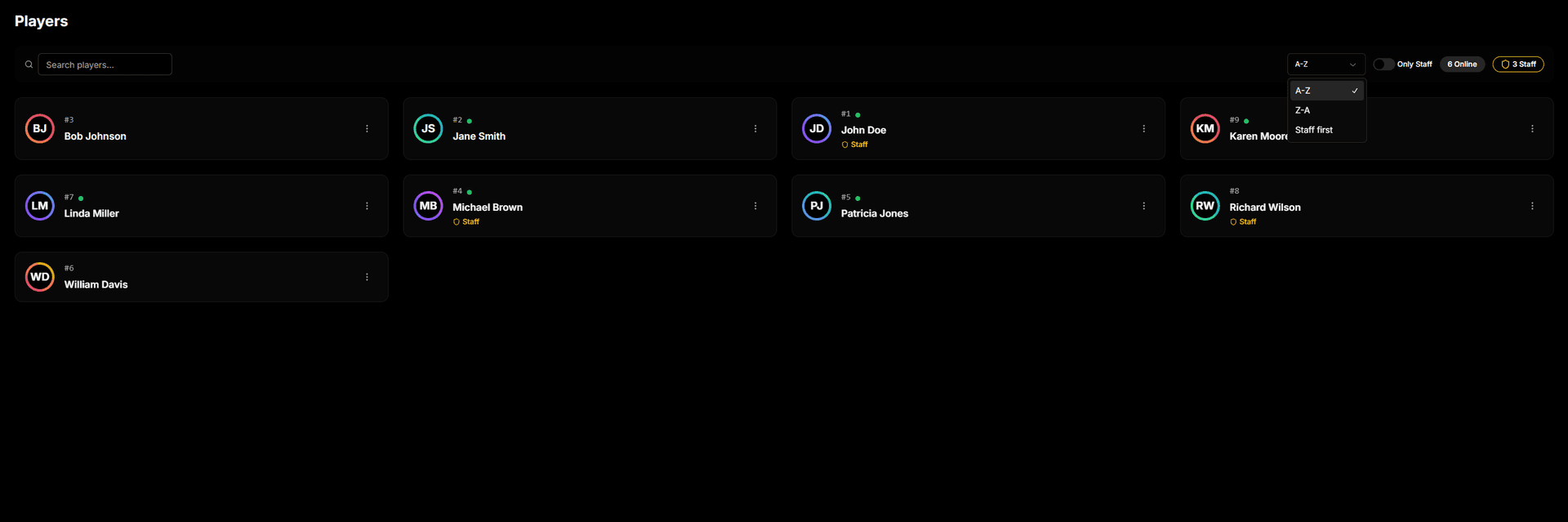 ZeroTrust 玩家页面 - 初步概念设计